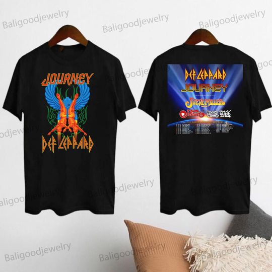 2024 Def Leppard And Journey Tour T-Shirt, The Summer Stadium Tour 2024 Shirt, Def Leppard Fan Shirt, Journey Band Merch, Rock Music Shirt