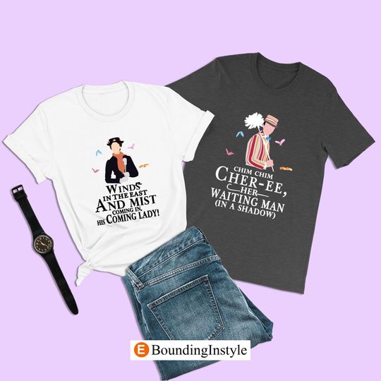 Mary Poppins Couple Shirt, His Coming Lady, Couples Disney Shirts, Disney World Family Shirts, Anniversary Shirt, Vacation Partner Shirt