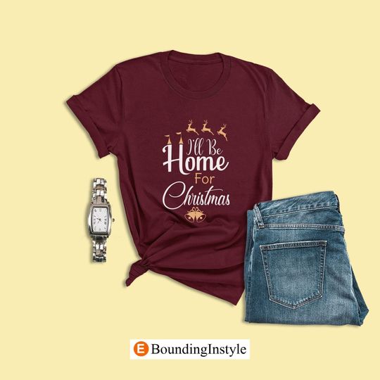 Disney Christmas Shirt, I'll Be Home For Christmas Shirt, Disney World Shirts, Christmas Shirts, Disney Family Shirts, Magic Kingdom Shirts
