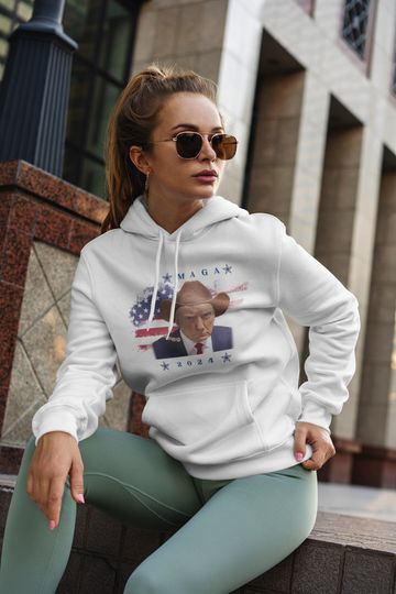MAGA Donald Trump Cowboy Unisex Heavy Hoodie Sweatshirt | American Apparel | Funny Politics | Republican Party | 2024