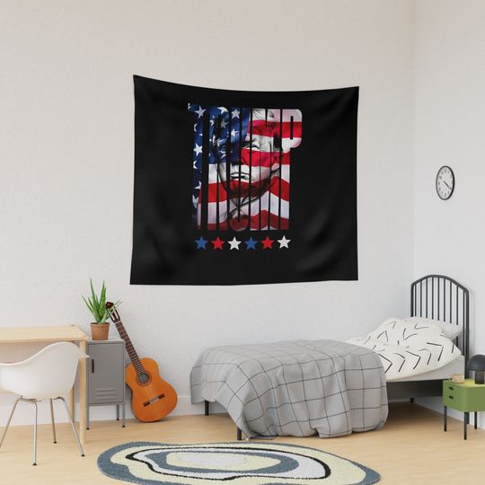 Support Donald Trump 2024 Presidential Election Campaign Tapestry, Trump 2024, Political Tapestry, For Home and Living, US Election for Decoration