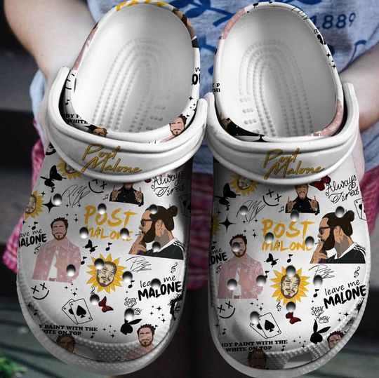 Post Malone Music Clogs Shoes, Posty Summer Clogs, Music Clogs, Fan Gifts, Funny Music Gift Idea