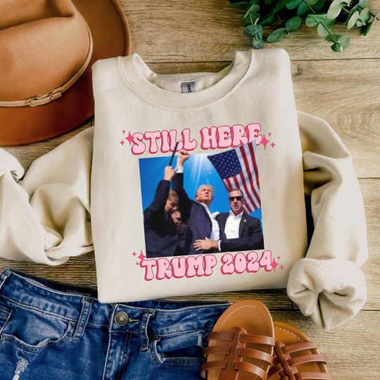 Donald Trump 2024 Sweatshirt, Trump Shot Sweater, Trump Rally Shooting Shirt, Trump Assassination Attempt Pennsyvania, Republican Crewneck