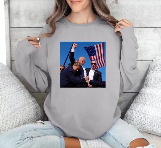 Comfort Colors Donald Trump 2024 Sweatshirt, America Trump Sweatshirt, Patriotic Sweatshirt, Republican Sweatshirt, Pro Trump Hoodie