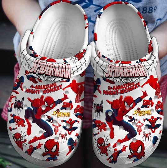 Disney Spider Man Across the Spider-Verse Clogs, Disney Clogs, Funny Footware, Gift for Fans, Funny Gift Ideas, Movie Merch, Movie Inspired Accessories