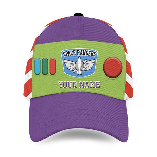 Custom Toy Story Buzz Lightyear Space Cosplay Logo Cap, Custom Disney Hat
