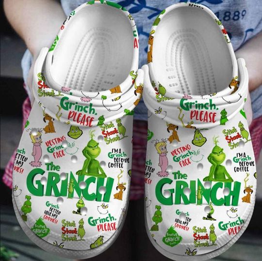 Custom Name Funny Character Christmas Clogs Shoes, Mens Womens Sandals