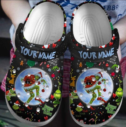 Custom Name Christmas funny character Clogs Shoes, funny character Summer Shoes, Mens Womens Sandals, Shoes For Women