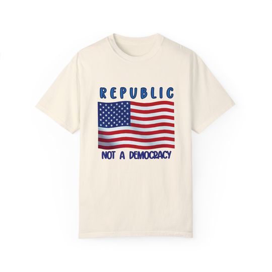 Republic not democracy Shirt, Trump Assassination Trump T-Shirt, Trup Summer 2024,Conservative Patriotic,Fight For America Shirt Trump Vance