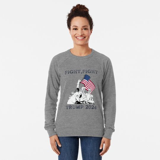 Fight, Fight, Trump 2024 Lightweight Sweatshirt