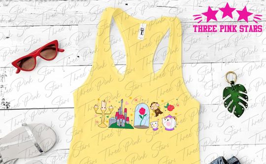 Beauty And The Beast Tank Top, Princess Belle Fall Tank Top