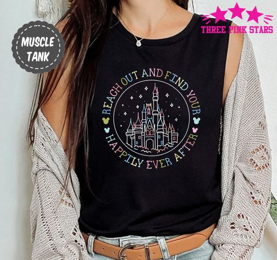 Magic Kingdom Castle Muscle Tank, Cinde Castle Tank Top, Magic Kingdom Women's Muscle Tank