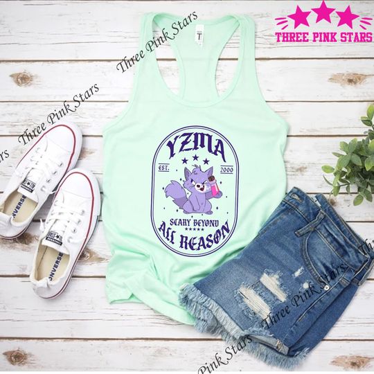 Yzma Cat With Potion Tank Top, Villain Emperors New Groove Kuzco Tank Top