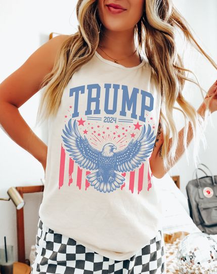 Trump Tank Top, Republican Tank Top, MAGA 2024 Tank, Trump Merch, Election 2024 Gift, Pro Trump Tanks, Vote Tank