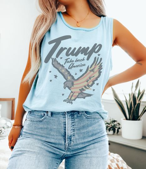 Trump Tank Top, Republican Tank Top, MAGA 2024 Tank, Trump Merch, Election 2024 Gift, Pro Trump Tanks, Vote Tank
