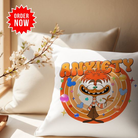 Inside Out 2 Anxiety Pillow, Its okay to Feel of the Feels, Mental Health Matters, Mental Health Awareness, Stress Reliever, Anxiety Relief