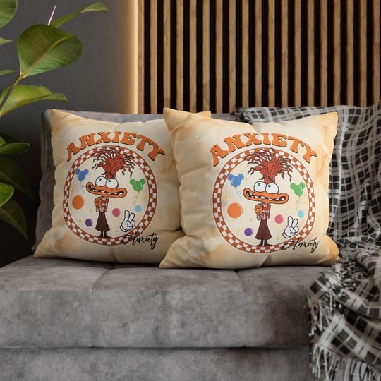 Inside Out 2 Anxiety New Emotion Pillow, Its okay to Feel of the Feels,Mental Health Matters, Mental Health Awareness,Stress Reliever Pillow