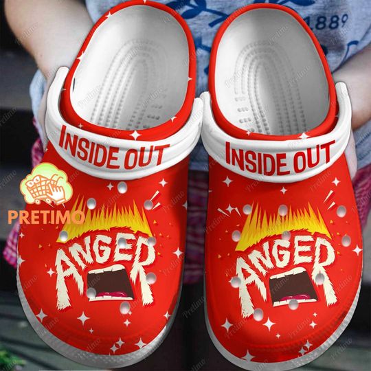 Anger Inside Out Shoes, Anger Inside Out Sandals, Anger Inside Out Slippers, Inside Out 2 Shoes Sandals, Inside Out Slippers