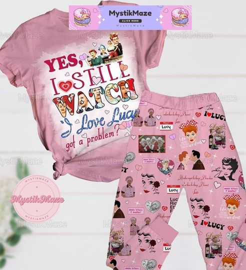 I Love Lucy Pajamas Set, I Love Lucy Pajamas Family, I Love Lucy Midnight Shirt, I Love Lucy Womens Pajamas, I Love Lucy Midnight Shirt