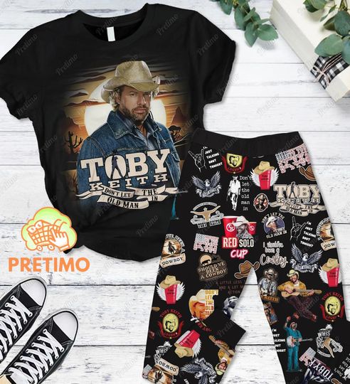 Toby Keith Shirt, Toby Keith Pajamas Set, Toby Keith Pajamas, Toby Keith Gift, Toby Keith Pajamas Pants, Country Music Pajamas