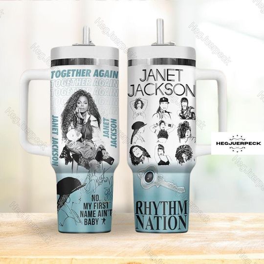 Janet Jackson Together Again Tumbler, Janet Jackson Tumbler 40oz, Together Again 2024 Tour Tumbler, Janet Jackson Tumbler With Straw