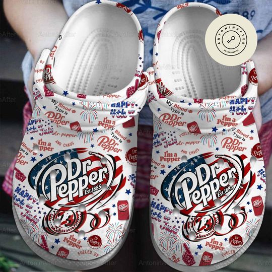 Dr Pepper Shoes, 4Th Of July Shoes, Dr Pepper Sandals, Dr Pepper Summer Shoes, Dr Pepper Adult Shoes, 4Th Of July Casual Shoes