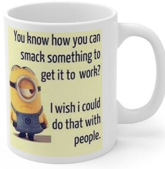 funny minion mug gift for him for her for birthday holiday office gift