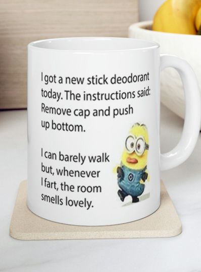 Minion funny mug gift for him gift for her birthday holiday gift