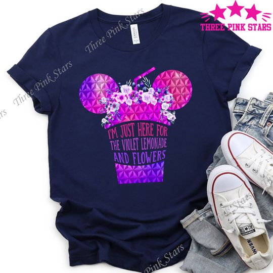Epcot Drink Shirt, Epcot Flower and Garden Festival Shirt, Violet Lemonade, Epcot Food and Wine Shirt, Girl Trip Tee E4013