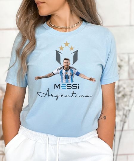 Messi T-shirt | Soccer Lover T-shirt | Cotton Short Sleeve Shirt