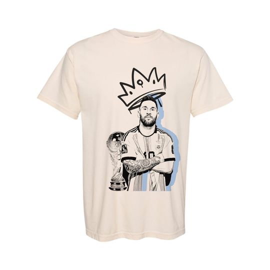 Messi World Cup Champion T-Shirt | Argentina National Team - GOAT, KING | Copa Nostra Original