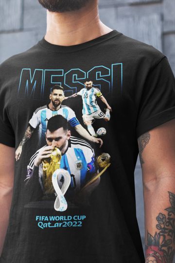 Messi World Cup T-Shirt, Lionel Messi T-Shirt, Legendary Soccer Star Apparel, Argentina T-shirt, Messi GOAT T-Shirt, Camiseta de Messi