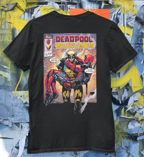 Marvel Deadpool and Wolverine Movie 2024 Shirt, Wolverine Logan Tshirt, Comic Shirt, MCU Fan, Marvel Bestie Couple Tee, Family Birthday Gift