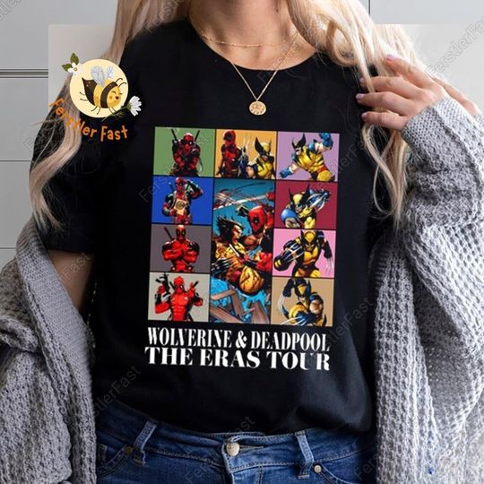 Wolverine & Deadpool 2024 The Era Tour Shirt, Marvel Deadpool Shirt, Deadpool Fan Shirt, Superhero Lover Shirt, Marvel Studio Shirt