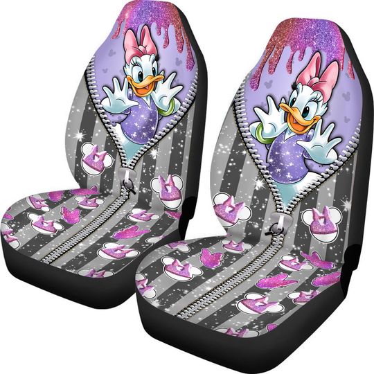Daisy Duck Car Seat Cover, Cute Daisy Duck Seat Covers, Disney Duck Auto Seat Covers