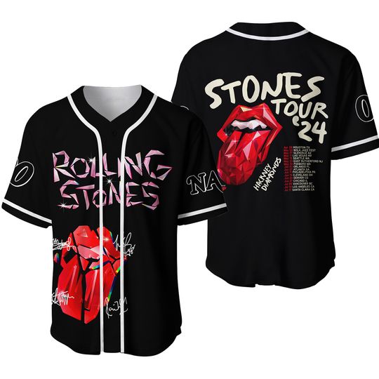 Personalized-The Rolling Stones Hackney Diamonds Tours 2024 Baseball Jersey