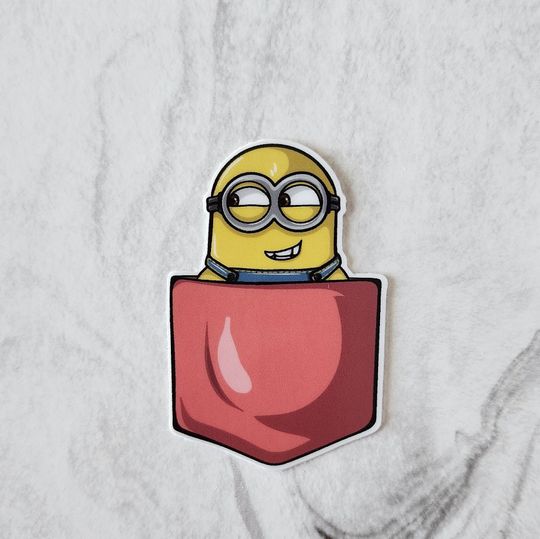 Funny Minion Meme Sticker | Laptop, Water bottle, Journal, Diary, Scrapbook, Planner, Notebook, Phone, Skateboard, Decorative Sticker