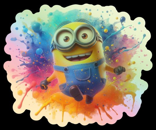Minion Dave's Dazzling Dash Sticker