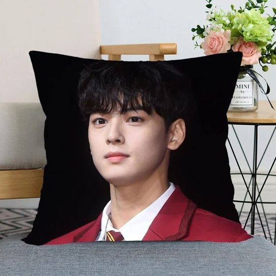 Cha Eun Woo Pillow, Home Decoration Soft Cushion Cover Office Decorative Pillow, Cover Birthday Gift Kpop Astro Christmas Gift For Fans