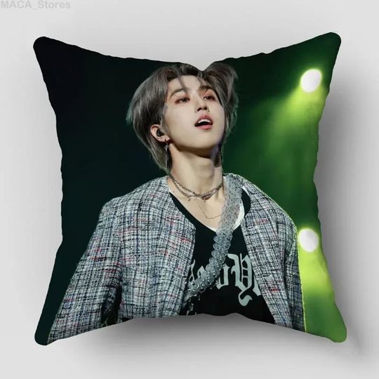 Han Ji-sung Pillow, Kpop Stray Kids Pillow, DIY Cushion Stray Kids Decoration Skz Han Jisung Birthday Gift Christmas Gift For Fans