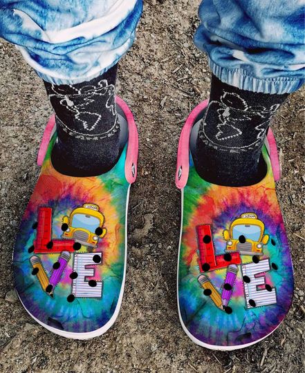 Happy First Day of School Clogs, Teacher Gift, Gift for Teachers, Kindergarten Teacher, Teacher Appreciation Tee, Back to School