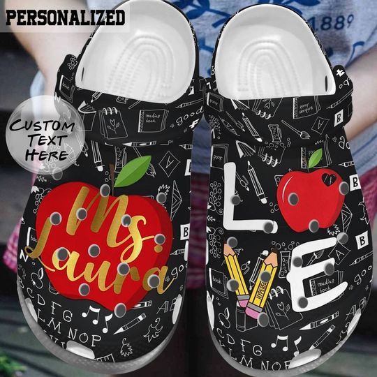 Happy First Day of School Clogs, Teacher Gift, Gift for Teachers, Kindergarten Teacher Shirt, Teacher Appreciation Tee, Back to School