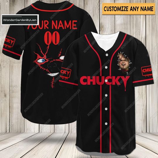 Chucky Shirt, Chucky Baseball Jersey, Chucky Doll Jersey, Childs Play Shirt, Horror Movie T-Shirt, Chucky Lover Gift, Personalized Shir