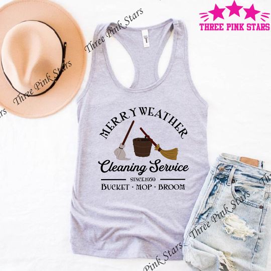 Sleeping Beauty Tank Top, Magic Kingdom Tank Top, Merry weather Cleaning Service, Fairy Godmothers, Epcot Women Tank Top E3796