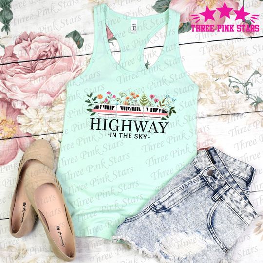 Floral Monorail Tank Top, Highway In The Sky Tank Top, Magical Trip, Magic Kingdom Tank E5142