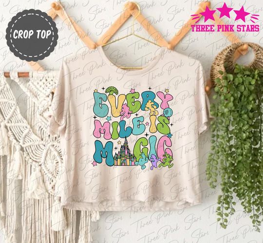 Every Mile Is Magic Crop Top, Magic Kingdom Running Crop Top, Epcot Running Crop Tee, Marathon Running Tee E5240