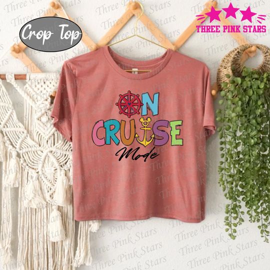 Magical Cruisin Crop Top, Magic Kingdom Vacation Trip, Cruise Vacation Crop Tee E5125