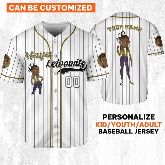 Personalize Maya Leibowitz Jenkins Jersey Green Dark White, The Proud Family Baseball Jersey, Movie Cartoon Funny Gift For Fans