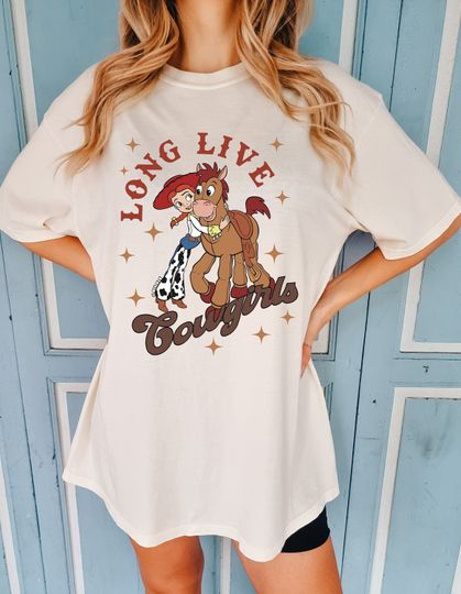 Disney Toy Story Long live Cowgirls Comfort Colors Shirt, Cute Jessie and Bullseye Long Live Cowgirls shirt, WDW Family shirt, Disneyland te