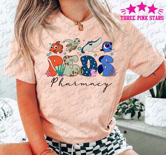 Pixar Finding Nemo Pediatric Pharmacy Shirt, PEDS Pharmacy Animal Kingdom Shirt, PEDS Pharmacy Tech, PEDS Pharmacist E5276